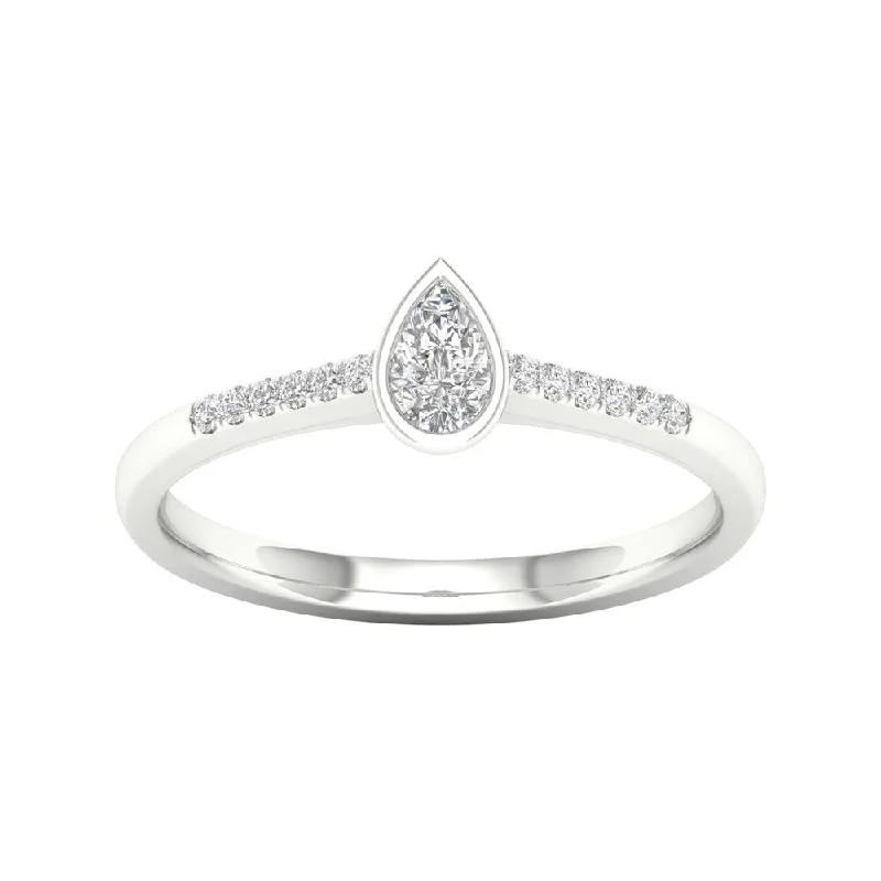 Engagement Rings with a Floral - Inspired Prong SettingDeCouer 10k Gold 1/5ct TDW Diamond Classic Engagement Ring