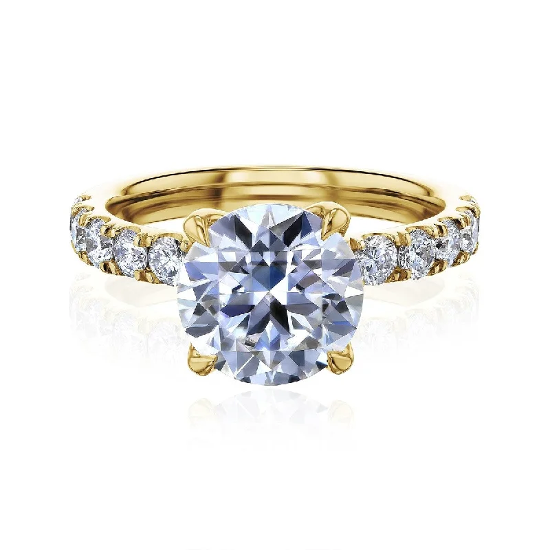 Engagement Rings with a Floral - Inspired Prong SettingKobelli Grown Florence 14k Solid Gold 3.90ct TDW Lab Diamond Ring (Certified, EF/VS)