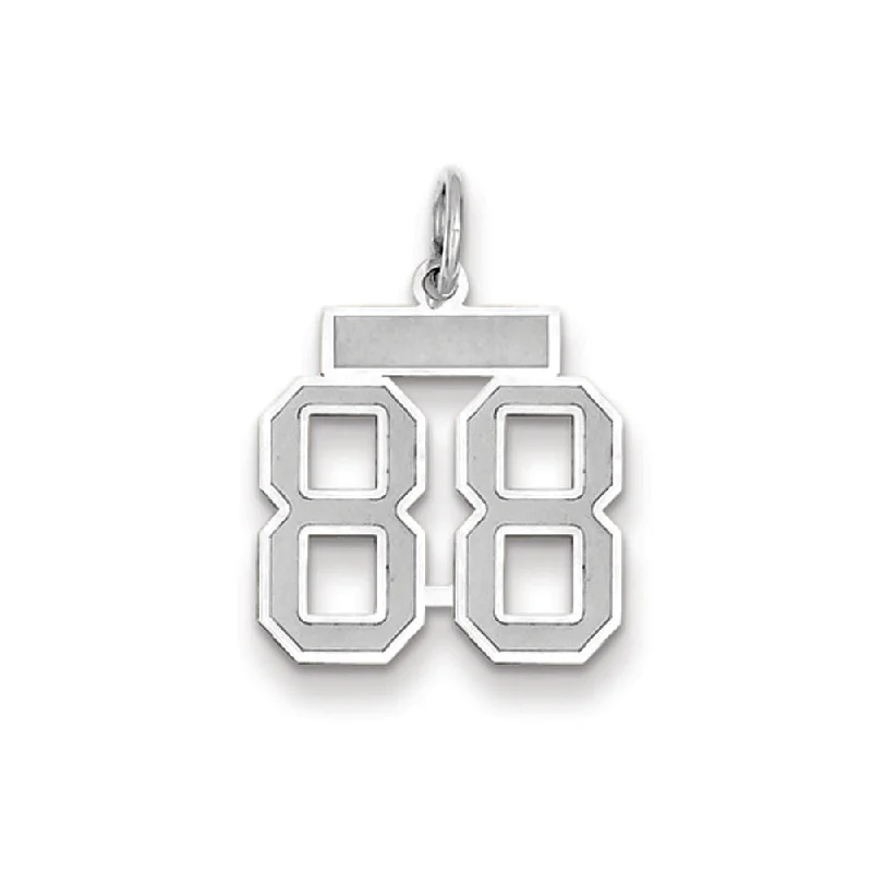 Turquoise - Inlaid Pendants with Southwest - Style Geometric PatternsTurquoise - Inlaid Pendants with Southwest - Style Geometric Patterns14k White Gold, Jersey Collection, Small Number 88 Pendant