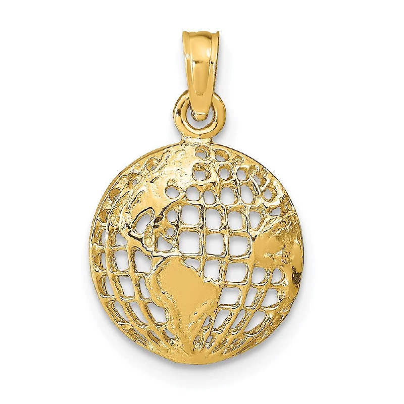 Amethyst - Faceted Pendants with Silver - Wire WrappingAmethyst - Faceted Pendants with Silver - Wire Wrapping14k Yellow Gold 13mm Concaved Globe Pendant