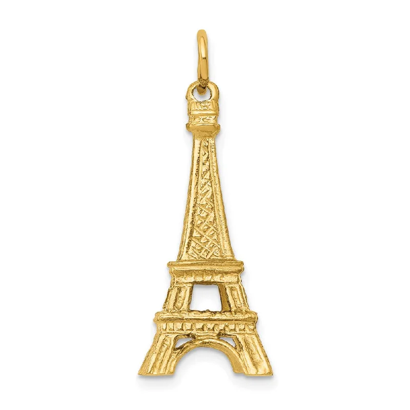 Sterling Silver Pendants with Hand - Engraved Family CrestsSterling Silver Pendants with Hand - Engraved Family Crests14k Yellow Gold 25mm 3D Eiffel Tower Pendant