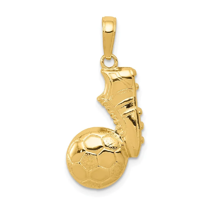 Amber Pendants with Fossilized Insect InclusionsAmber Pendants with Fossilized Insect Inclusions14k Yellow Gold 2D Polished Soccer Ball and Shoe Pendant