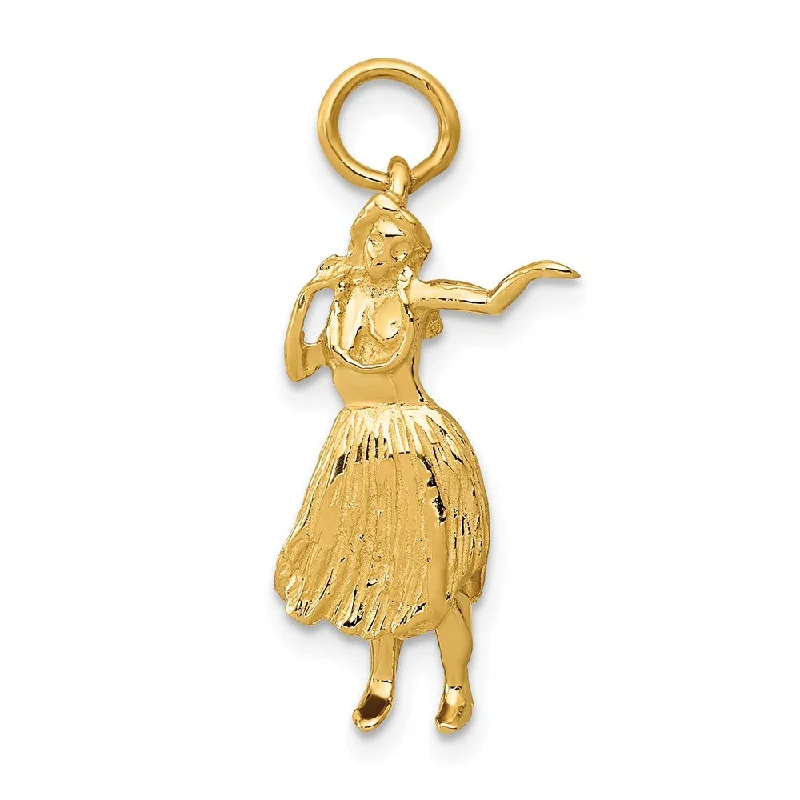 Amber Pendants with Fossilized Insect InclusionsAmber Pendants with Fossilized Insect Inclusions14k Yellow Gold 3D Hula Dancer Pendant