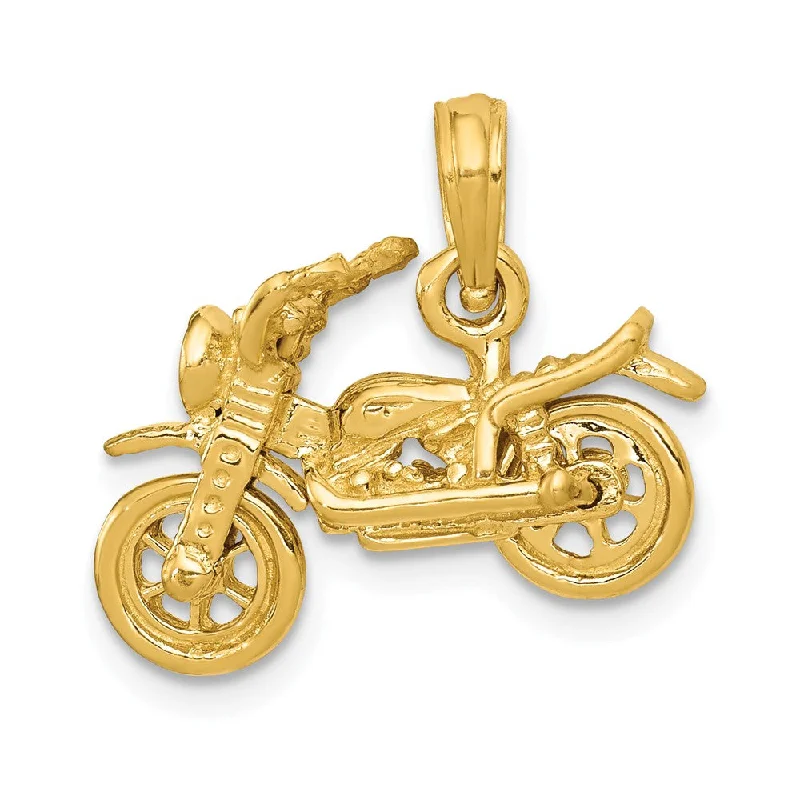 Recycled Metal Pendants with Upcycled Jewelry ComponentsRecycled Metal Pendants with Upcycled Jewelry Components14k Yellow Gold 3D Moveable Motorcycle Pendant