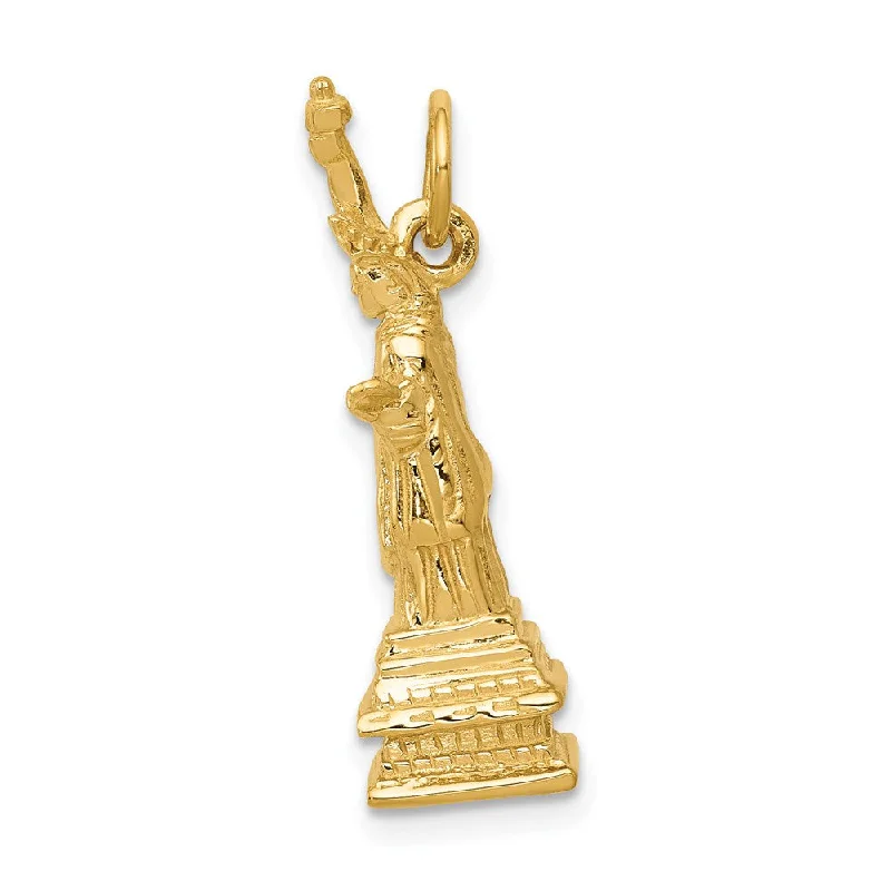 Stainless Steel Pendants with Laser - Etched Motivational QuotesStainless Steel Pendants with Laser - Etched Motivational Quotes14k Yellow Gold 3D Statue of Liberty Charm