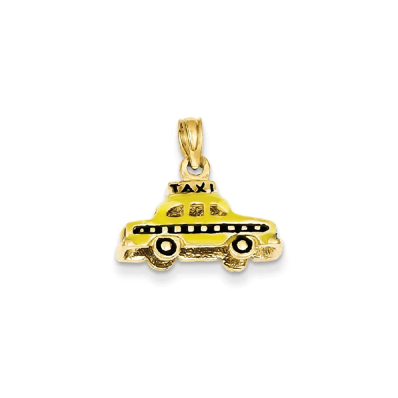 Amber Pendants with Fossilized Insect InclusionsAmber Pendants with Fossilized Insect Inclusions14k Yellow Gold 3D Yellow Enameled Taxi Pendant