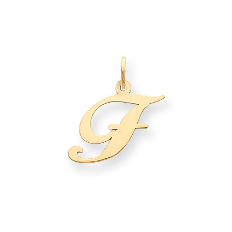 Resin Pendants with Encapsulated Butterfly WingsResin Pendants with Encapsulated Butterfly Wings14k Yellow Gold, Ella Collection Medium Fancy Script Initial F Pendant