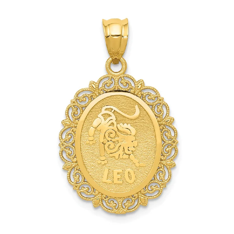 Ceramic Pendants with Hand - Painted Mandala DesignsCeramic Pendants with Hand - Painted Mandala Designs14k Yellow Gold Filigree Oval Leo the Lion Zodiac Pendant, 20mm