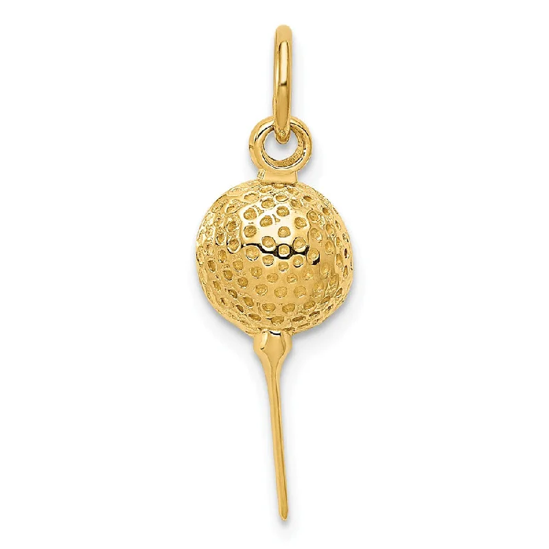 Jade - Carved Pendants in the Form of a Buddha StatueJade - Carved Pendants in the Form of a Buddha Statue14k Yellow Gold Golf Ball on Tee Charm, 7mm