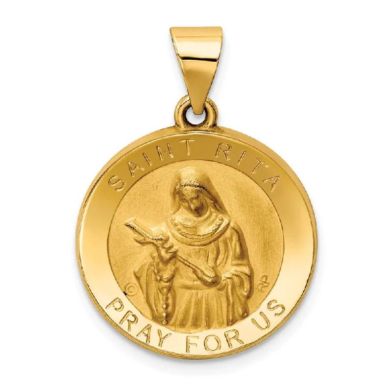 Stainless Steel Pendants with Laser - Etched Motivational QuotesStainless Steel Pendants with Laser - Etched Motivational Quotes14k Yellow Gold Hollow St. Rita Medal Pendant, 19mm (3/4 Inch)