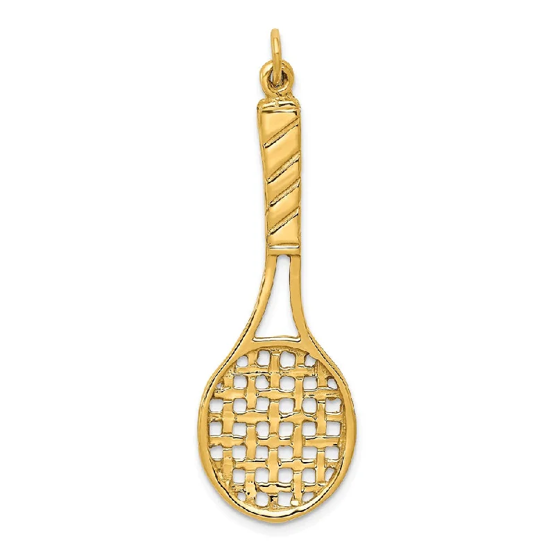 Ceramic Pendants with Hand - Painted Mandala DesignsCeramic Pendants with Hand - Painted Mandala Designs14k Yellow Gold Large 3D Tennis Racquet Pendant