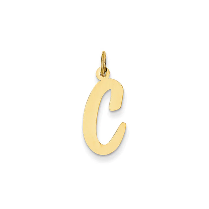 Leather - Wrapped Pendants with Brass Stud EmbellishmentsLeather - Wrapped Pendants with Brass Stud Embellishments14k Yellow Gold Madison Collection LG Classic Script Initial C Pendant