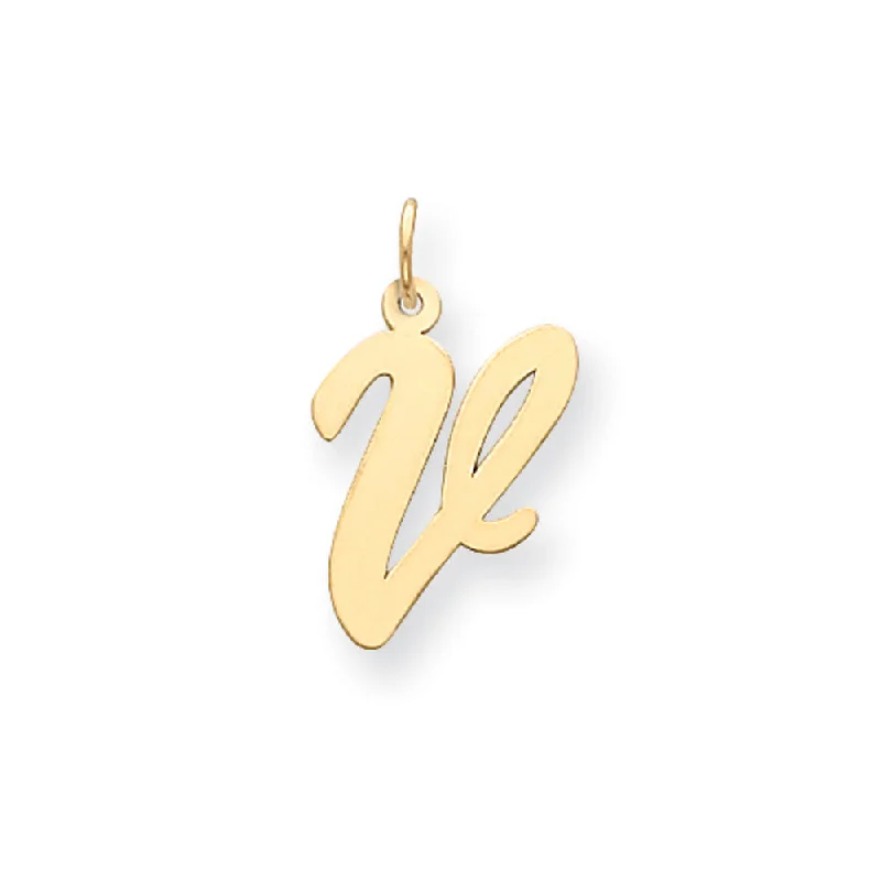 Stainless Steel Pendants with Laser - Etched Motivational QuotesStainless Steel Pendants with Laser - Etched Motivational Quotes14k Yellow Gold Madison Collection LG Classic Script Initial V Pendant