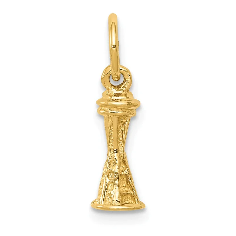 Turquoise - Inlaid Pendants with Southwest - Style Geometric PatternsTurquoise - Inlaid Pendants with Southwest - Style Geometric Patterns14k Yellow Gold Mini 3D Seattle Space Needle Charm