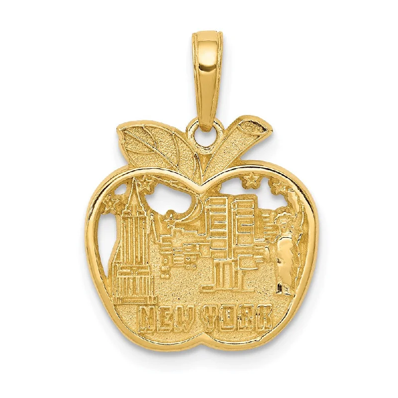 Gold - Plated Pendants with Enameled Floral BouquetsGold - Plated Pendants with Enameled Floral Bouquets14k Yellow Gold New York City Skyline in Apple Pendant