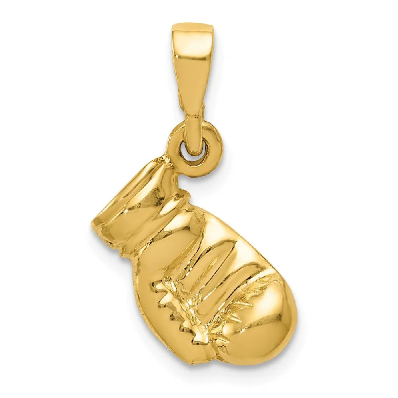 Bone - Carved Pendants with Tribal - Inspired SymbolsBone - Carved Pendants with Tribal - Inspired Symbols14k Yellow Gold Polished Boxing Glove Pendant