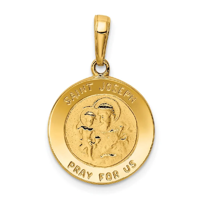 Gold - Plated Pendants with Enameled Floral BouquetsGold - Plated Pendants with Enameled Floral Bouquets14k Yellow Gold Saint Joseph Medal Pendant, 16mm (5/8 inch)