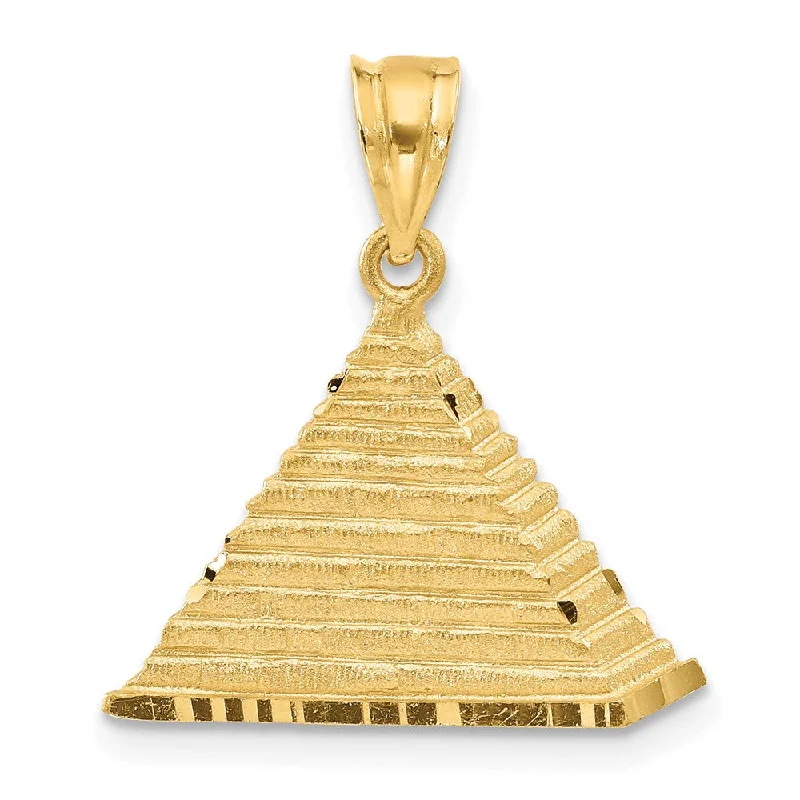 Lapis Lazuli Pendants with Gold - Leaf AccentsLapis Lazuli Pendants with Gold - Leaf Accents14k Yellow Gold Satin and Diamond Cut Pyramid Pendant