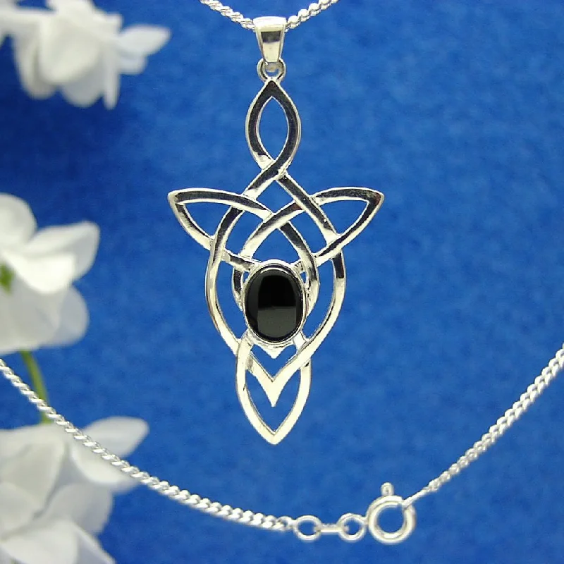 Horseshoe - Pendant Necklaces with Lucky Four - Leaf Clover CharmsHorseshoe - Pendant Necklaces with Lucky Four - Leaf Clover CharmsCeltic triangle