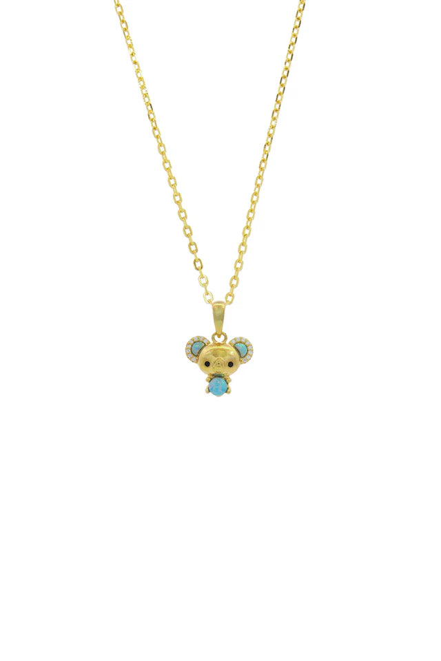 Compass - Pendant Necklaces with Glow - in - the - Dark Dial FeaturesCompass - Pendant Necklaces with Glow - in - the - Dark Dial FeaturesGeorgini - Opal Glow Blue Created Opal Koala Pendant Gold