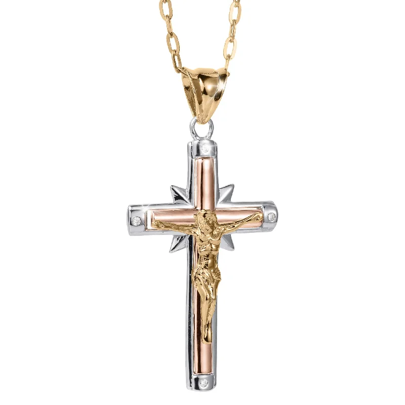 Key - Pendant Necklaces with Antique - Style EngravingsKey - Pendant Necklaces with Antique - Style EngravingsHoly Trinity Crucifix Pendant