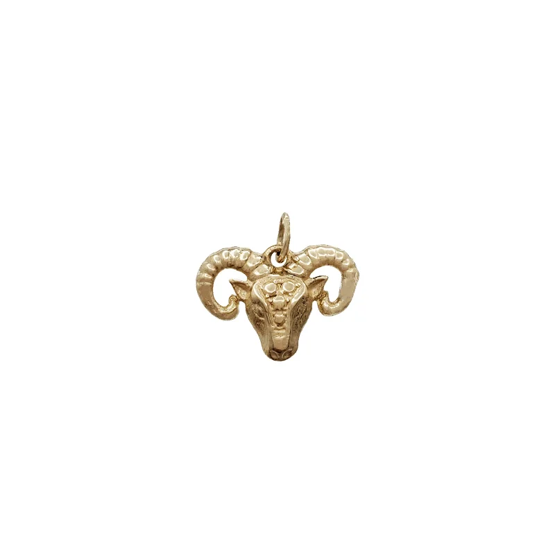 Bone - Carved Pendants with Tribal - Inspired SymbolsBone - Carved Pendants with Tribal - Inspired SymbolsMiniature Solid Goat Heat Pendant (14K)