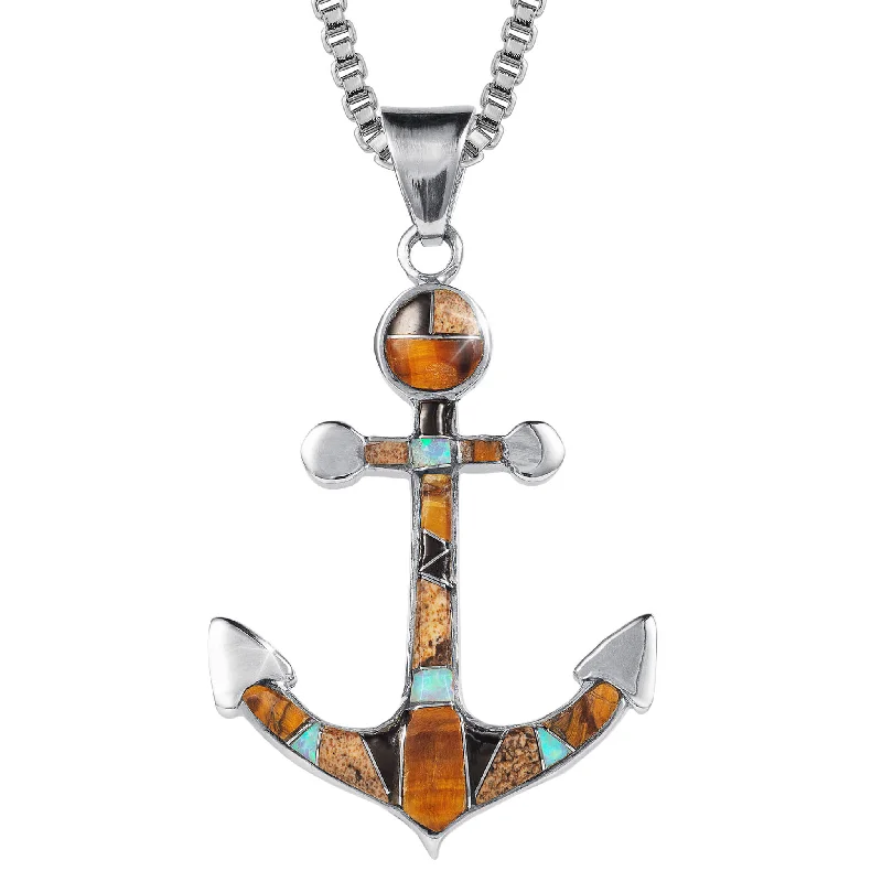 Anchor - Pendant Necklaces with Nautical - Themed Rope ChainsAnchor - Pendant Necklaces with Nautical - Themed Rope ChainsNautical Strength Pendant