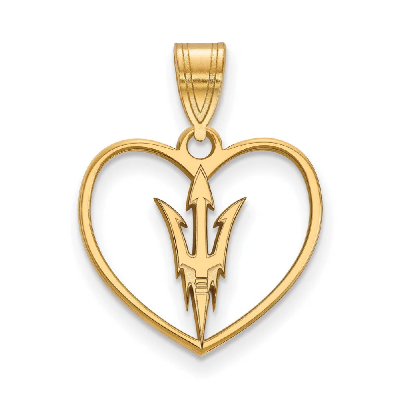 Coral - Trimmed Pendants with Seashell and Pearl AccentsCoral - Trimmed Pendants with Seashell and Pearl Accents14k Gold Plated Silver Arizona State Heart Pendant