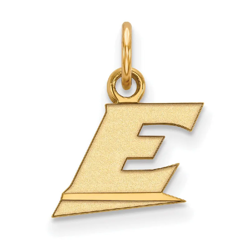 Recycled Metal Pendants with Upcycled Jewelry ComponentsRecycled Metal Pendants with Upcycled Jewelry Components14k Gold Plated Silver Eastern Kentucky U XS (Tiny) 'E' Charm Pendant