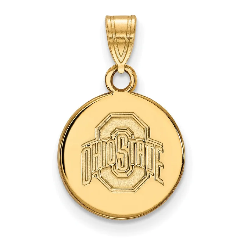 Copper Pendants with Hammered and Patinated FinishesCopper Pendants with Hammered and Patinated Finishes14k Gold Plated Silver Ohio State Small Logo Disc Pendant