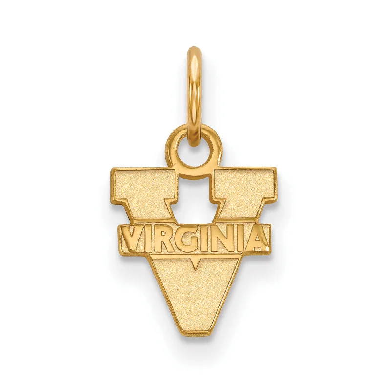 Crystal - Encrusted Pendants in the Shape of a CrownCrystal - Encrusted Pendants in the Shape of a Crown14k Gold Plated Silver U. of Virginia XS (Tiny) 'V' Logo Charm Pendant