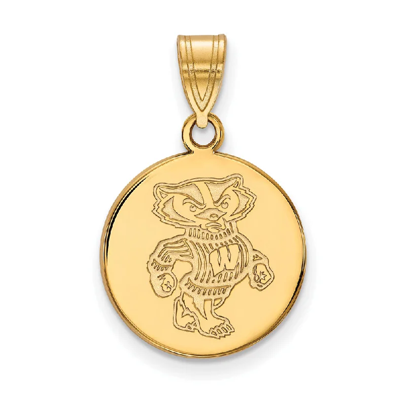 Coral - Trimmed Pendants with Seashell and Pearl AccentsCoral - Trimmed Pendants with Seashell and Pearl Accents14k Gold Plated Silver U. of Wisconsin Medium Badgers Disc Pendant