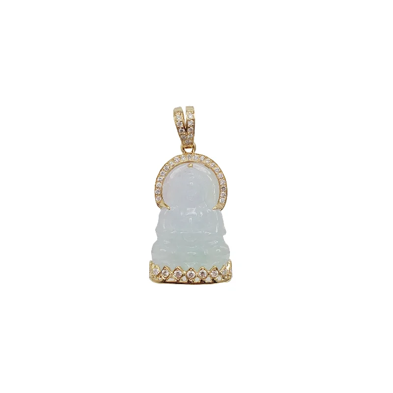 Rose - Quartz Pendants with Heart - Shaped CutoutsRose - Quartz Pendants with Heart - Shaped CutoutsDiamond GuanYin Jade Pendant (14K)