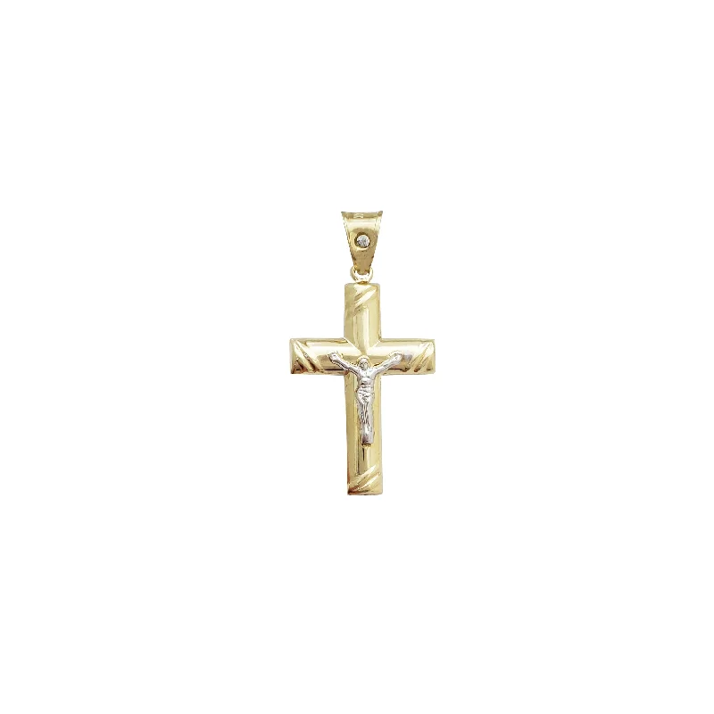 Amethyst - Faceted Pendants with Silver - Wire WrappingAmethyst - Faceted Pendants with Silver - Wire WrappingTwo-Tone Crucifix Pendant (14K)