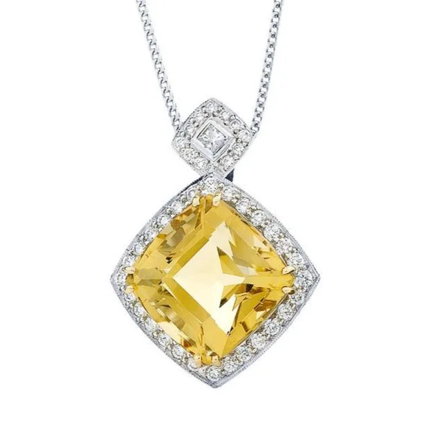 Heart - Shaped Pendant Necklaces with Ruby and Diamond EmbellishmentsHeart - Shaped Pendant Necklaces with Ruby and Diamond Embellishments'Halo' Citrine & Diamond Pendant   WPP27