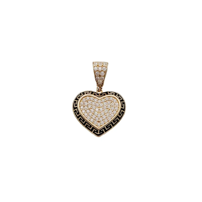 Crystal - Encrusted Pendants in the Shape of a CrownCrystal - Encrusted Pendants in the Shape of a CrownZirconia Heart Pendant (14K)